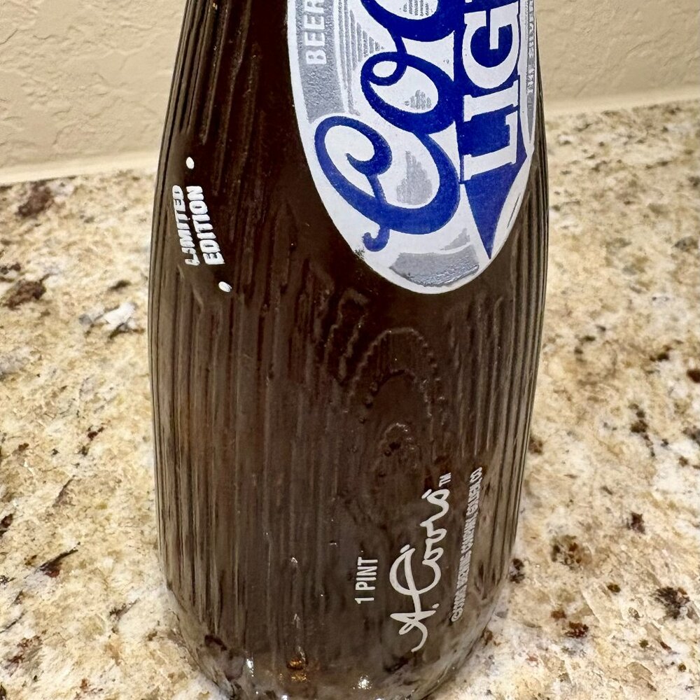 Vintage 1 Pint Coors Light Baseball Bat Bottle Limited Edition - EMPTY w/Cap - Picture 6 of 9